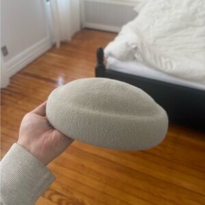 Classic Wool pillbox hat in Light Taupe